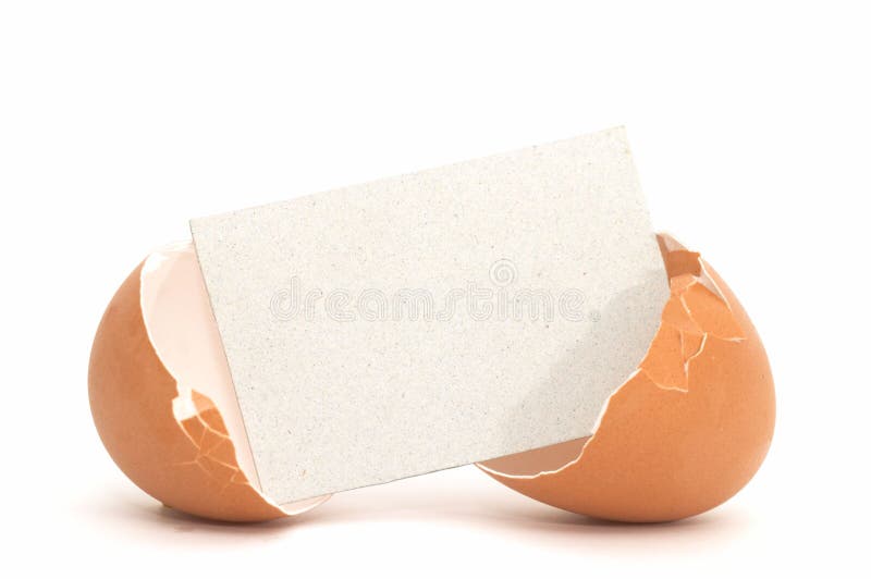 One Cracked Egg with Blank Card #1. One Cracked Egg with Blank Card #1