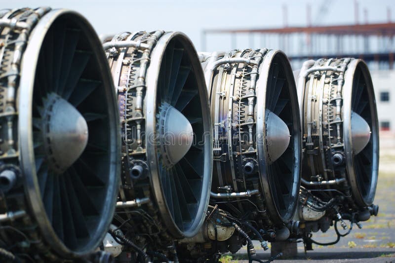 Mothballed Boeing B-1 Lancer engines. Mothballed Boeing B-1 Lancer engines.