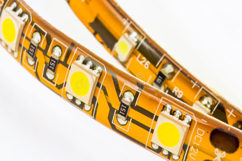 1 τσιπ 3 πελεκά leds smd τις λουρί&de στοκ φωτογραφία με δικαίωμα ελεύθερης χρήσης