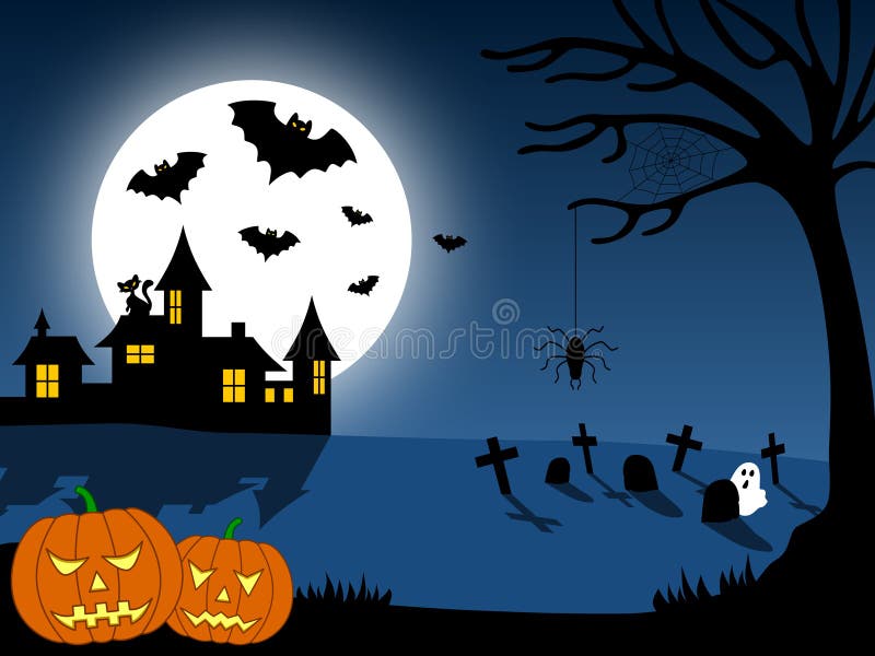 1 место halloween города бесплатная иллюстрация 1 место halloween города бесплатная иллюстрация