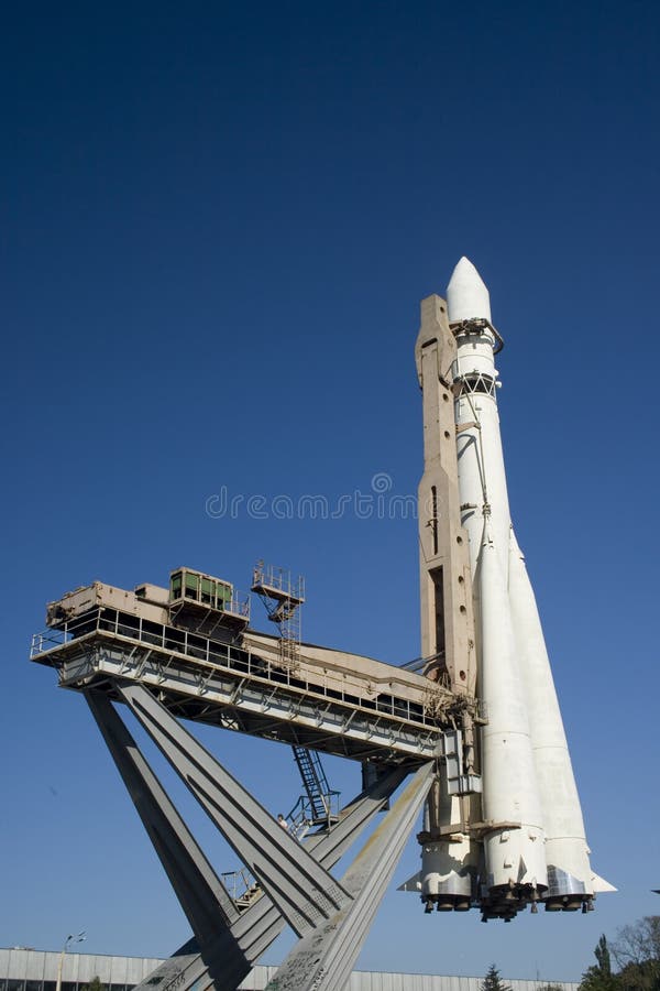 A russian spaceship launching rocket of the soviet era. A russian spaceship launching rocket of the soviet era