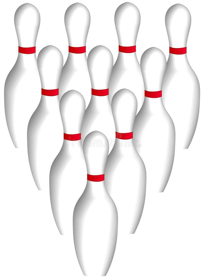 10 Stiftbowlingspiel vektor abbildung 10 Stiftbowlingspiel vektor abbildung