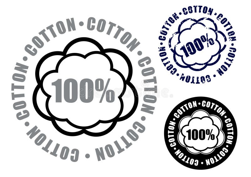 100 Cotton Seal / Mark / Icon Stock Vector - Illustration of blanket ...