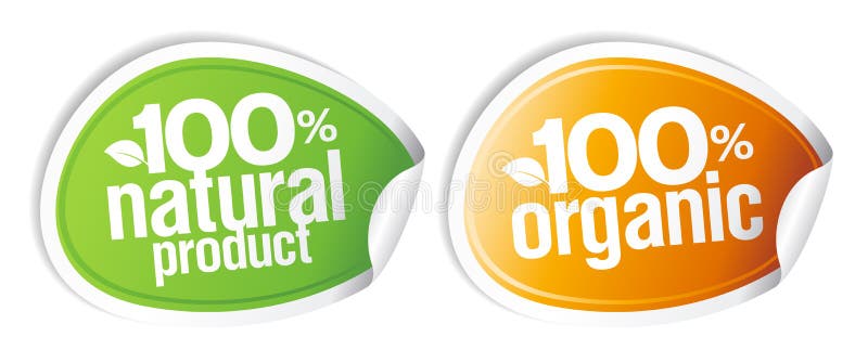 100 natural product stickers.