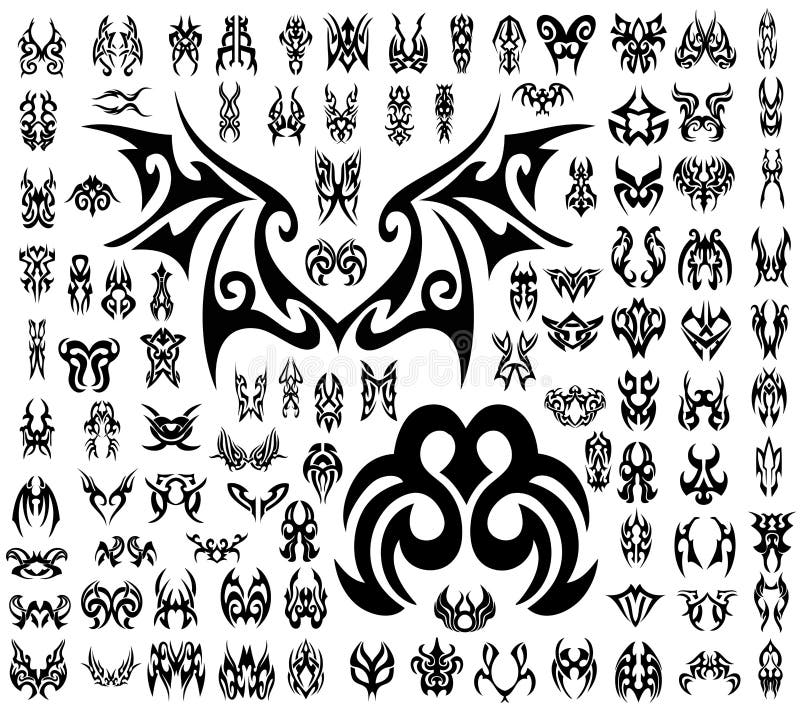 Vector Collection of Tattoo Designs Stock Vector - Illustration of ...