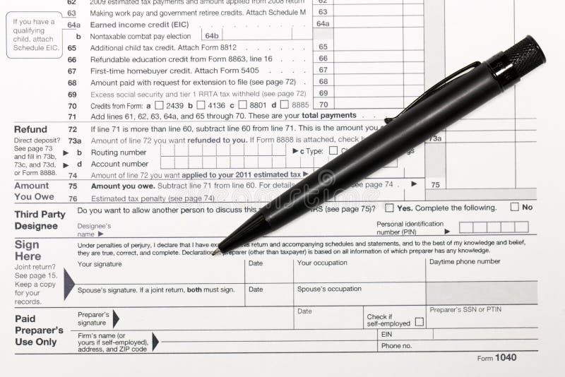 1040 Tax Form royalty free stock image