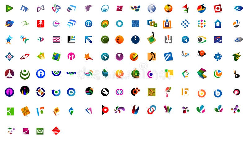 109 logoer moderna nos royaltyfri illustrationer 109 logoer moderna nos royaltyfri illustrationer