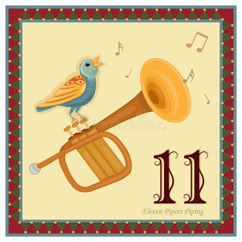 The 12 Days of Christmas stock vector. Illustration of ...