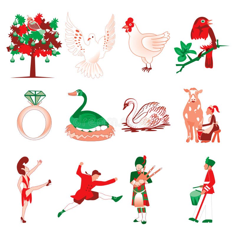 12 días de la Navidad libre illustration 12 días de la Navidad libre illustration