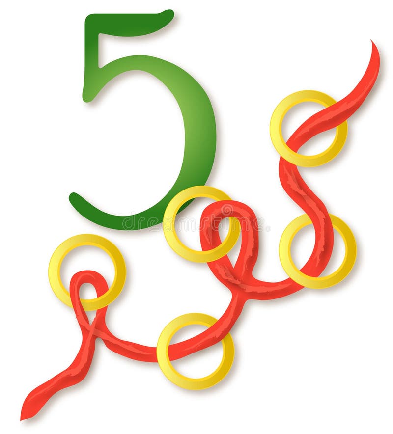 12 Tage Weihnachten: 5 goldene Ringe stock abbildung 12 Tage Weihnachten: 5 goldene Ringe stock abbildung