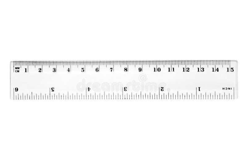 A 15 cm ruler. stock photo. imperial, small, isolated - 2341682