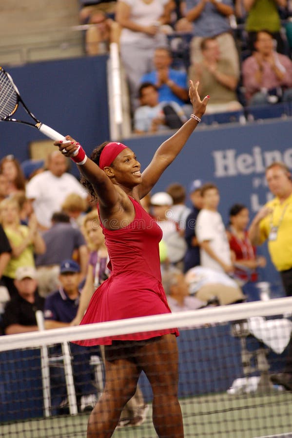 15 otwarte 2008 Serena Williams, zdjęcia stock 15 otwarte 2008 Serena Williams, zdjęcia stock