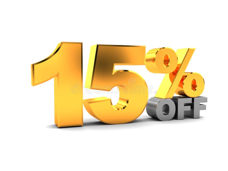 15 percent discount stock illustration. Illustration of fifteen 14538517
