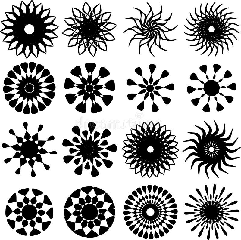 16 ornamentos vetoriais ilustração royalty free