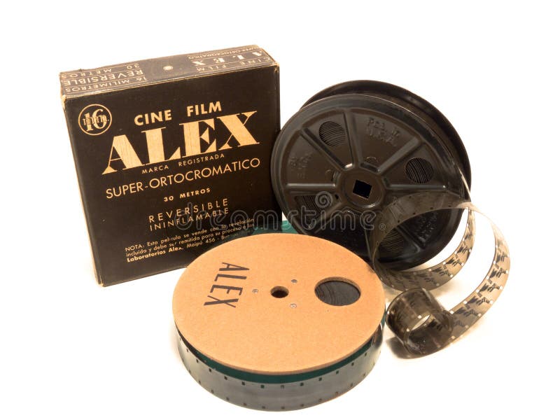 16mm 30m film reel and box stock photo. Image of yellow 13336174