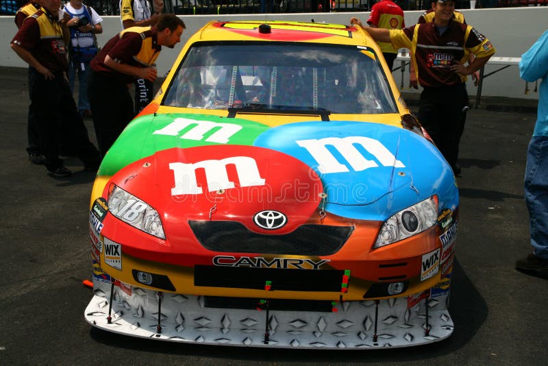 Ky;e Busch's #18 M&Ms Toyota Car of Tomorrow post final inspection before the 2008 Coca Cola 600 at Lowes Motor Speedway. Ky;e Busch's #18 M&Ms Toyota Car of Tomorrow post final inspection before the 2008 Coca Cola 600 at Lowes Motor Speedway.