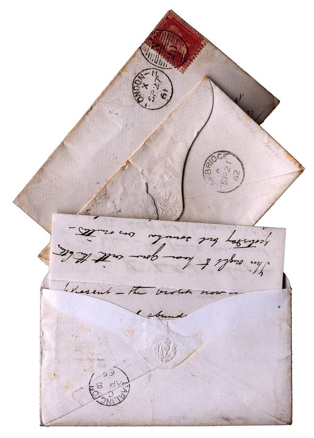 Envelopes and letter from 1860s Victorian Britain. Envelopes and letter from 1860s Victorian Britain.