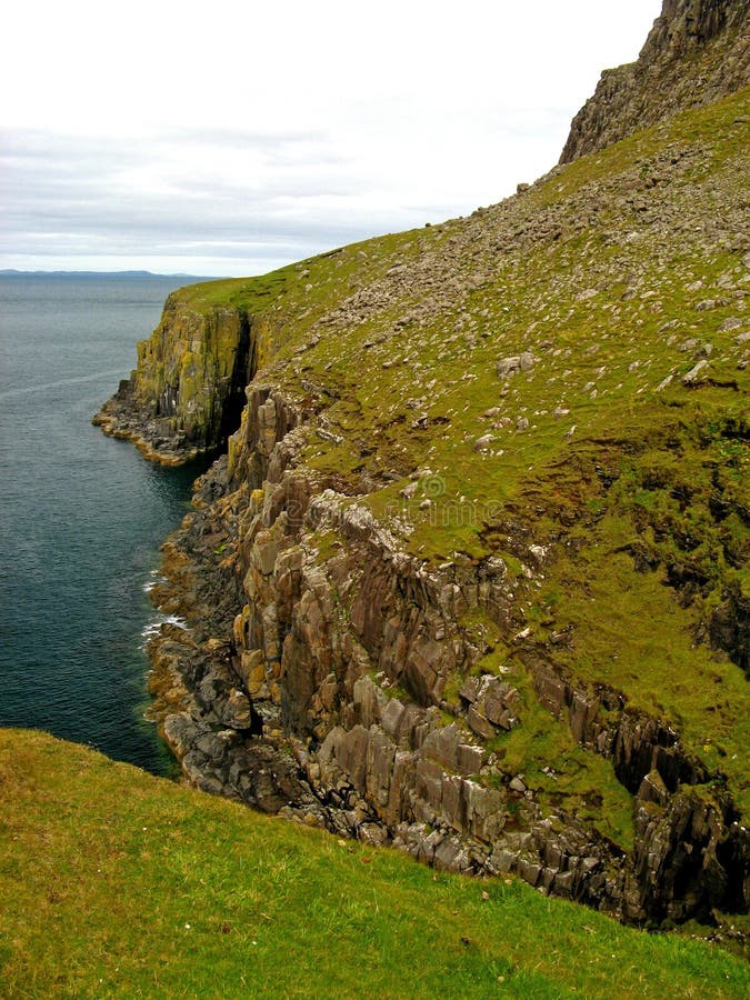 Neist Point on the Isle of Skye in the Scottish Highlands. Neist Point on the Isle of Skye in the Scottish Highlands.