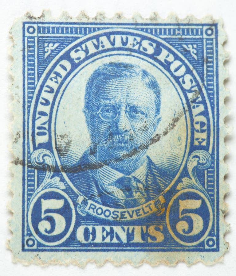 1922 1930 prezydent Roosevelt stemplowy Theodore fotografia stock 1922 1930 prezydent Roosevelt stemplowy Theodore fotografia stock