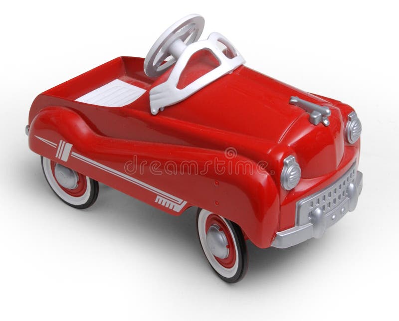 1950's era red toy car stock image. Image of carriage 1195231