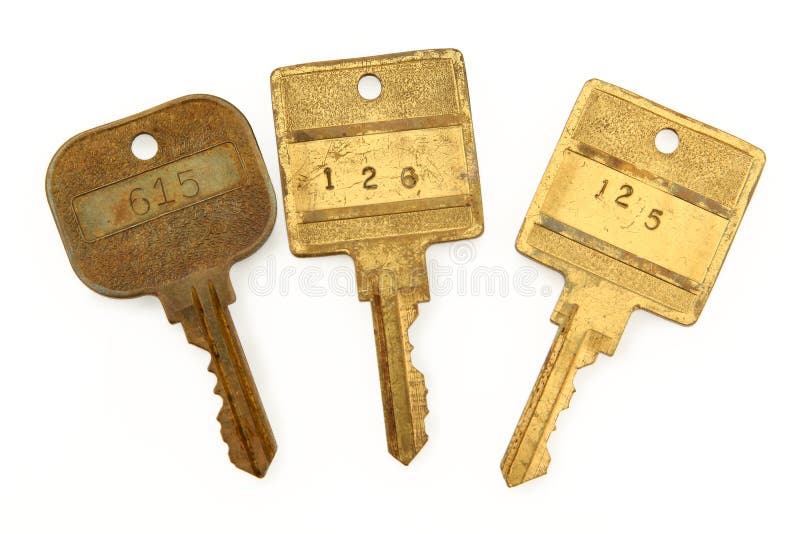 1980's Hotel Keys stock photography