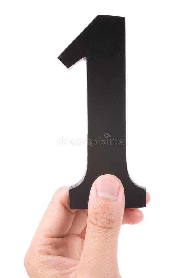 Number 1 with white background. Number 1 with white background