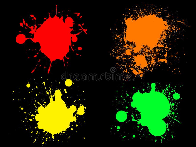 4 Hi colour Neon Splats. (Isolated Vectors and on seperate layers) Can be overlayed on other Illustrations or Images. 4 Hi colour Neon Splats. (Isolated Vectors and on seperate layers) Can be overlayed on other Illustrations or Images.