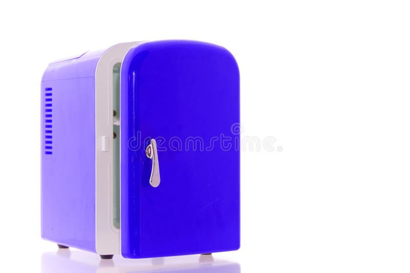 Shiny bright Blue miniature fridge. Shiny bright Blue miniature fridge