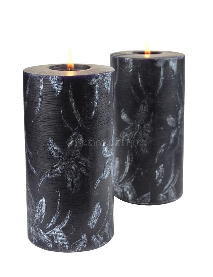 2 Bougies Noires Photo libre de droits Image 7620305