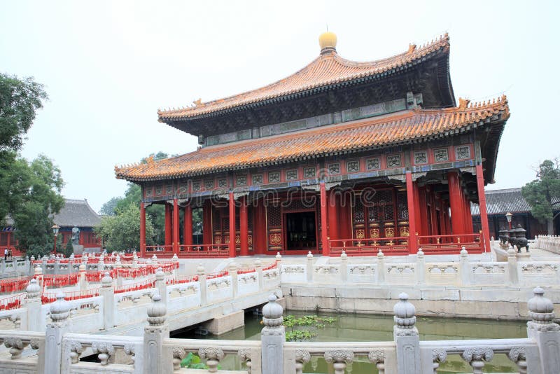 Kongzi temple with dragon stone steps.Location:Beijing,China. Kongzi temple with dragon stone steps.Location:Beijing,China.