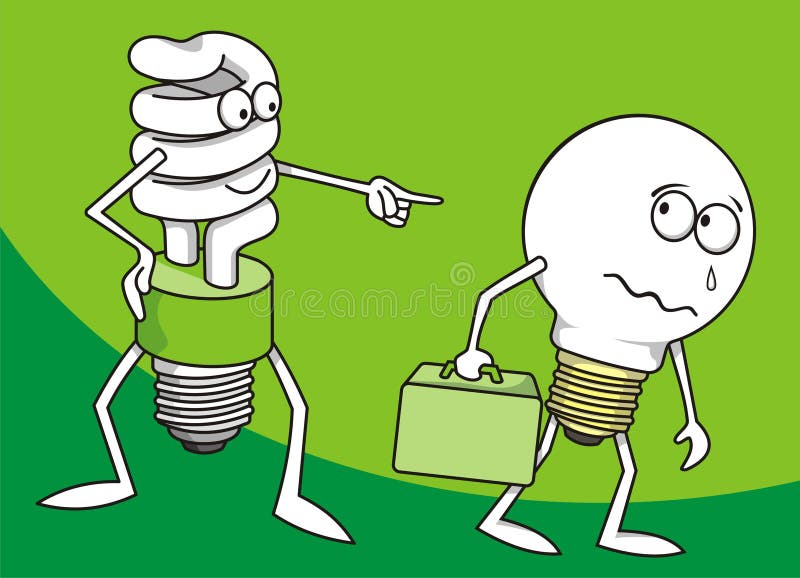 2 nuove lampade illustrazione di stock 2 nuove lampade illustrazione di stock