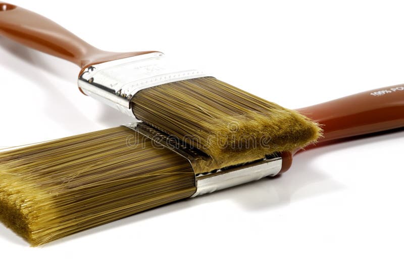 2 paintbrushes стоковые изображения rf 2 paintbrushes стоковые изображения rf