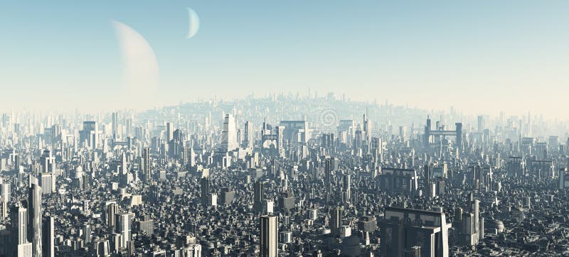 2 pejzaż miejski futurystyczny ilustracja wektor 2 pejzaż miejski futurystyczny ilustracja wektor