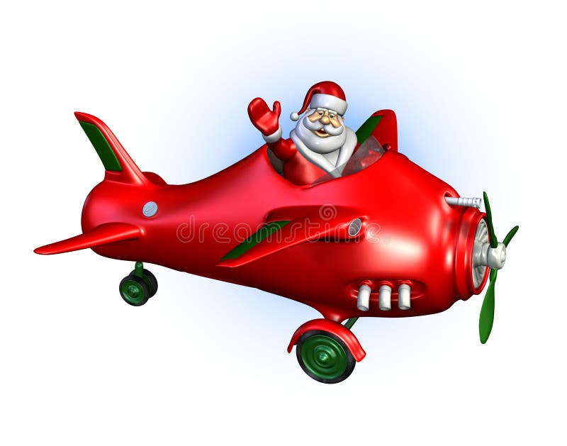 2 santa αεροπλάνων πετάγματος απεικόνιση αποθεμάτων 2 santa αεροπλάνων πετάγματος απεικόνιση αποθεμάτων
