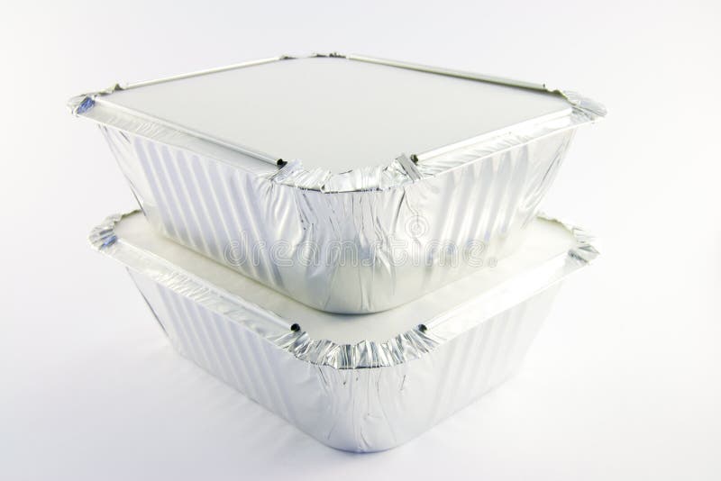 2 square foil catering trays