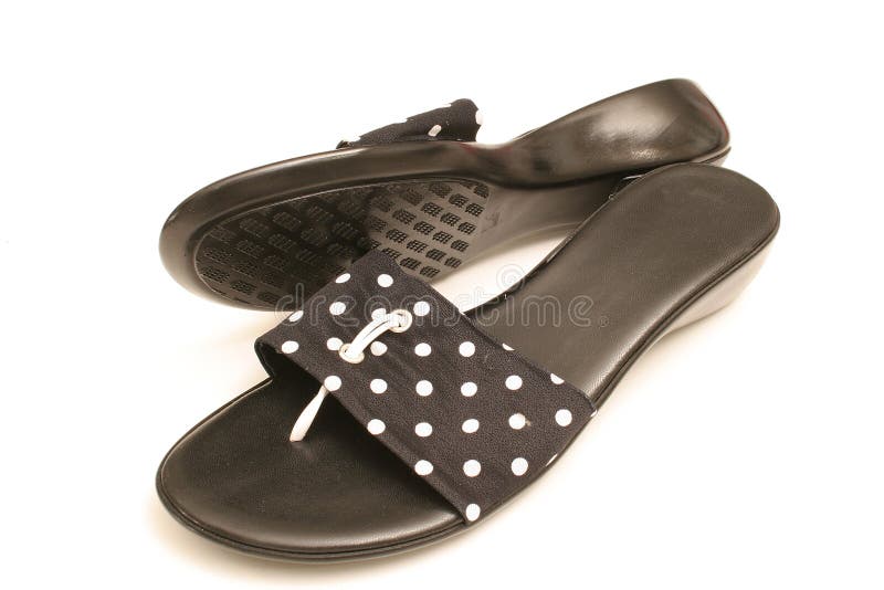Shot of polka dot shoes on white 2. Shot of polka dot shoes on white 2