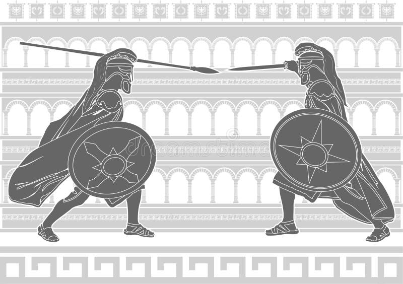 Бои гладиаторов рисунок карандашом - 98 фото