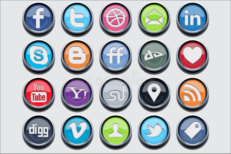 20 graphismes sociaux de classique de medias illustration stock 20 graphismes sociaux de classique de medias illustration stock