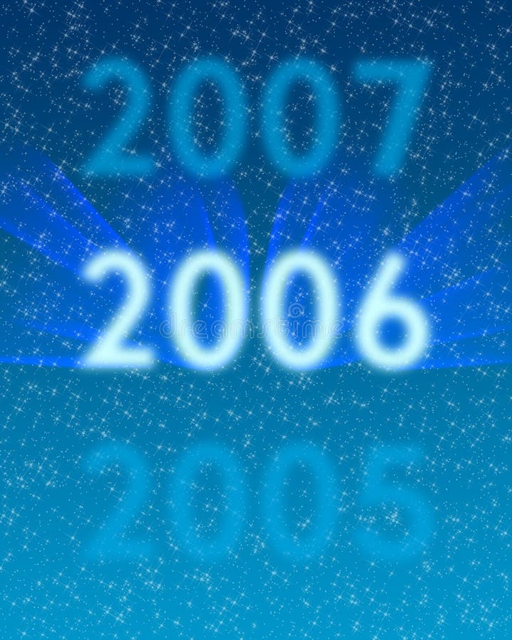 2006 new year eve background blue