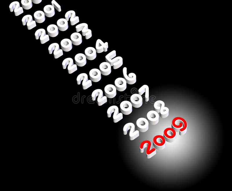 2009 3d text background - celebrating new year