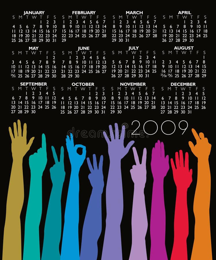 2009 Calendar stock illustration