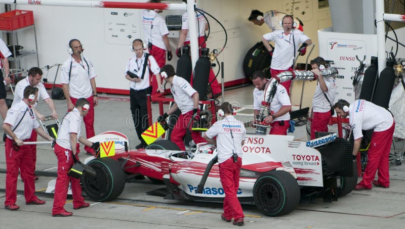 2009 Jarno Trulli at Malaysian F1 Grand Prix royalty free stock image 2009 Jarno Trulli at Malaysian F1 Grand Prix royalty free stock image