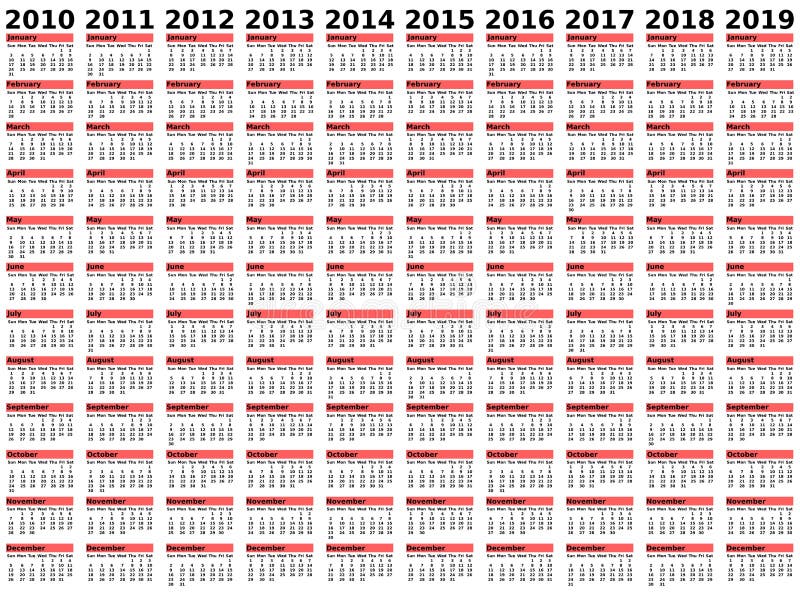 2010 2019 kalendarzowa dekada ilustracji 2010 2019 kalendarzowa dekada ilustracji