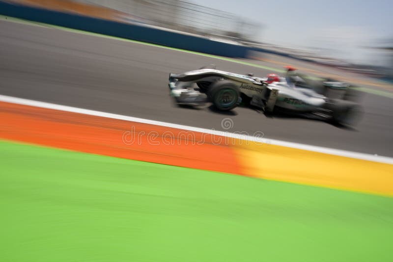 2010 gata valencia för strömkrets f1 fotografering för bildbyråer 2010 gata valencia för strömkrets f1 fotografering för bildbyråer