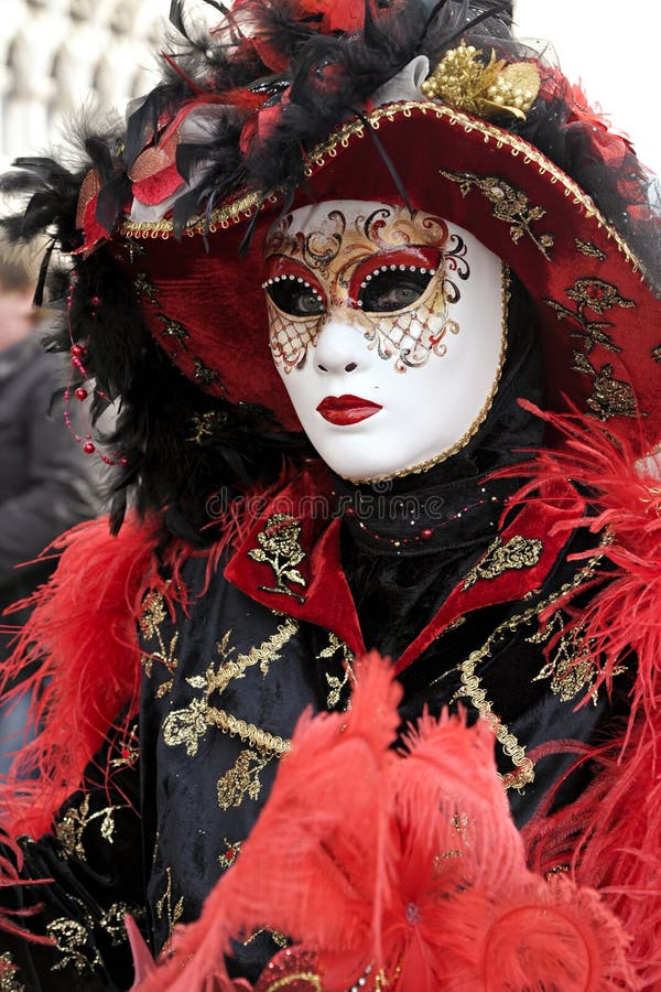 Fantastic Gothic Mask in Venice Carnival Editorial Stock Image - Image ...