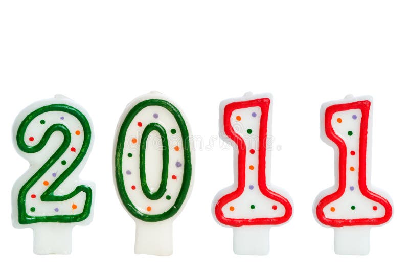 2011 made with candles stock images 2011 made with candles stock images
