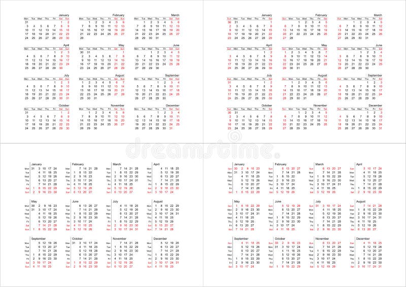 2011 simple calendars (vector)