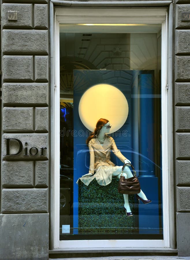 Fall winter fashion for women in 2011 in Italy. Dior luxury fashion boutique with shoes and clothes in Florence, Italy. Fall winter fashion for women in 2011 in Italy. Dior luxury fashion boutique with shoes and clothes in Florence, Italy.