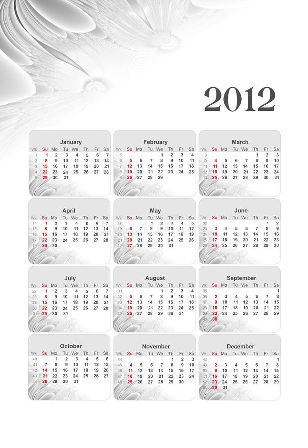 2012 business style calendar