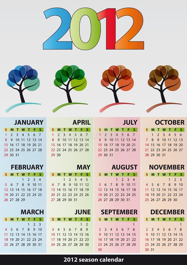 2012 calendar season tree